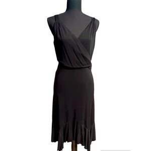 Beautiful Nine West Black Party Dress with Handkerchief Hem Size 10